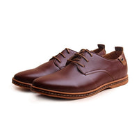 Round Toe Leather Dress Shoes