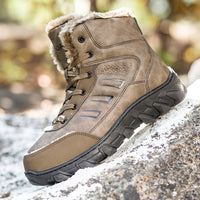 BROWN GENUINE WINTER LEATHER BOOTS