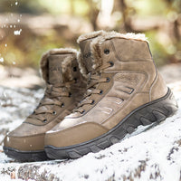 BROWN GENUINE WINTER LEATHER BOOTS