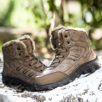 BROWN GENUINE WINTER LEATHER BOOTS