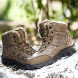 BROWN GENUINE WINTER LEATHER BOOTS